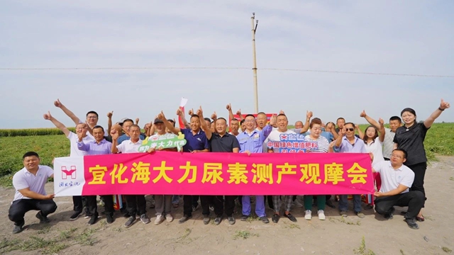 宜化海大力尿素示范田測(cè)產(chǎn)觀摩會(huì)成功舉辦(圖1)